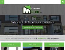 Tablet Screenshot of fenetresmetric.com